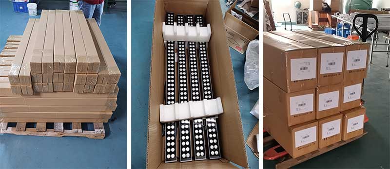 Lampada da parete lineare a LED con profilo esterno